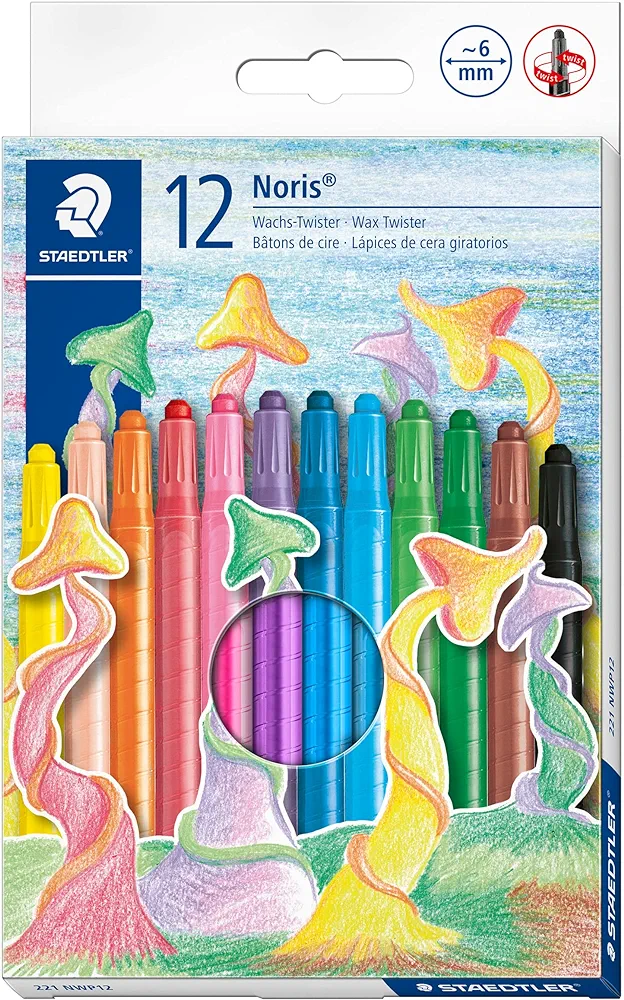 Staedtler Noris Club Twistable Wax Crayons - Set of 12 Colors