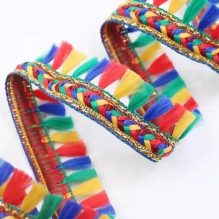 Boho-Chic Colorful Tassel Lace Trim, 2.5cm Wide