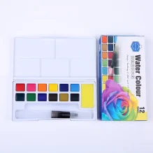 Watercolor Paint Set with Brush - 12/36 Colors