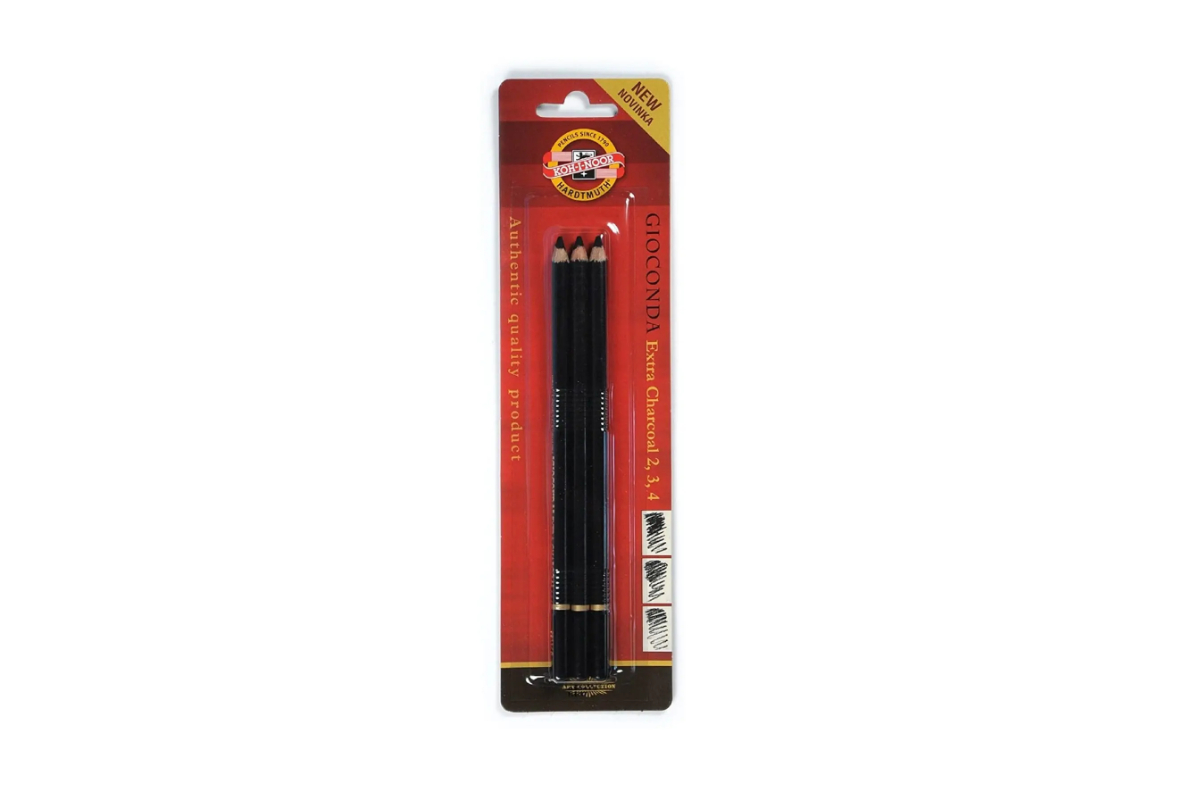Koh-I-Noor Hardtmuth Gioconda Extra Charcoal Pencils Set