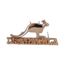 Gold Metal Logo Clasp with Kangaroo Design