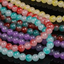 8mm Two-Tone Gradient Glass Beads