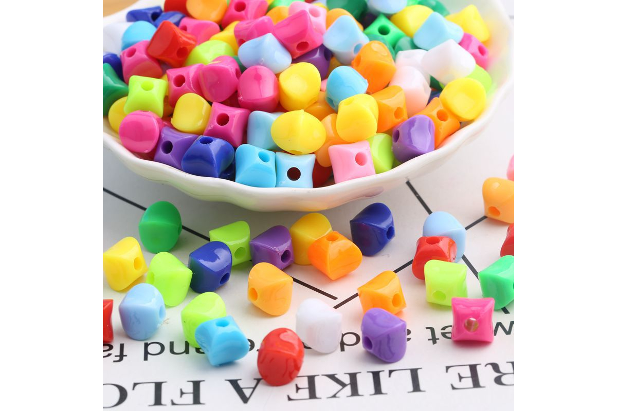 10MM Acrylic Beads for DIY Crafts - Assorted Colors