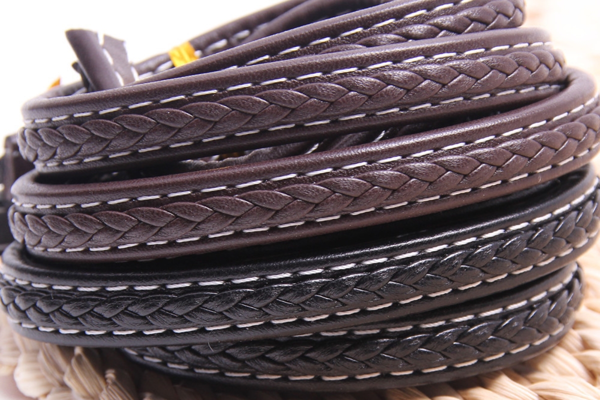 12mm Braided Leather Cord for Bracelet Making - Image 3