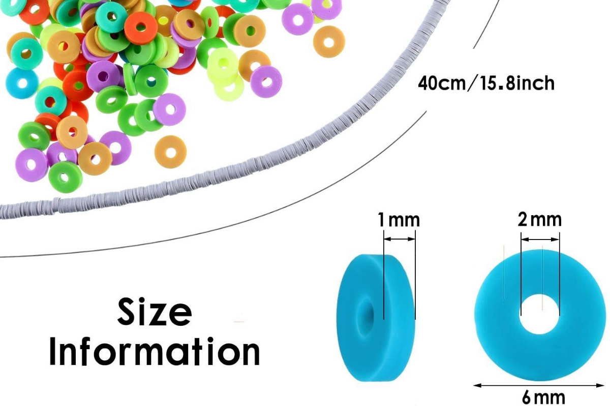 Colorful Flat Bead Set for Jewelry Making - Image 6