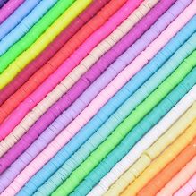Colorful Flat Bead Set for Jewelry Making