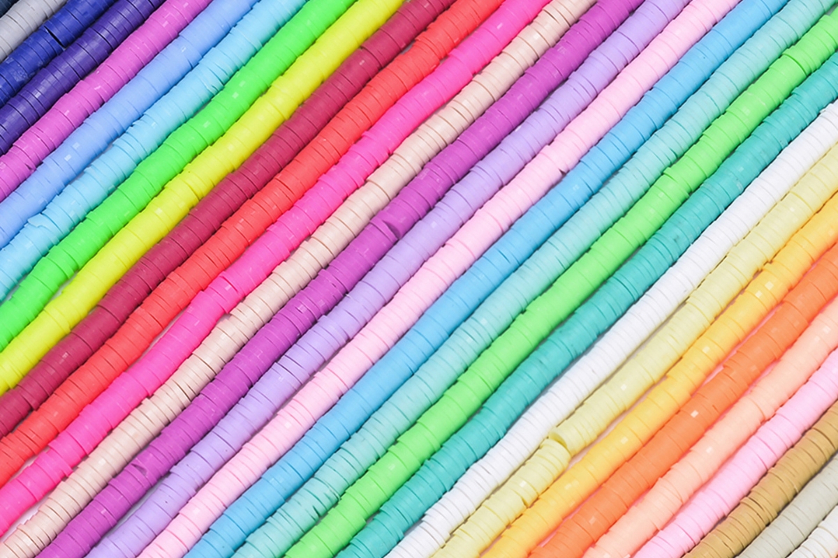 Colorful Flat Bead Set for Jewelry Making