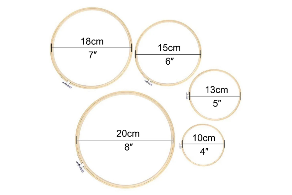 Wooden Embroidery Hoop - Multiple Sizes for Hand Embroidery