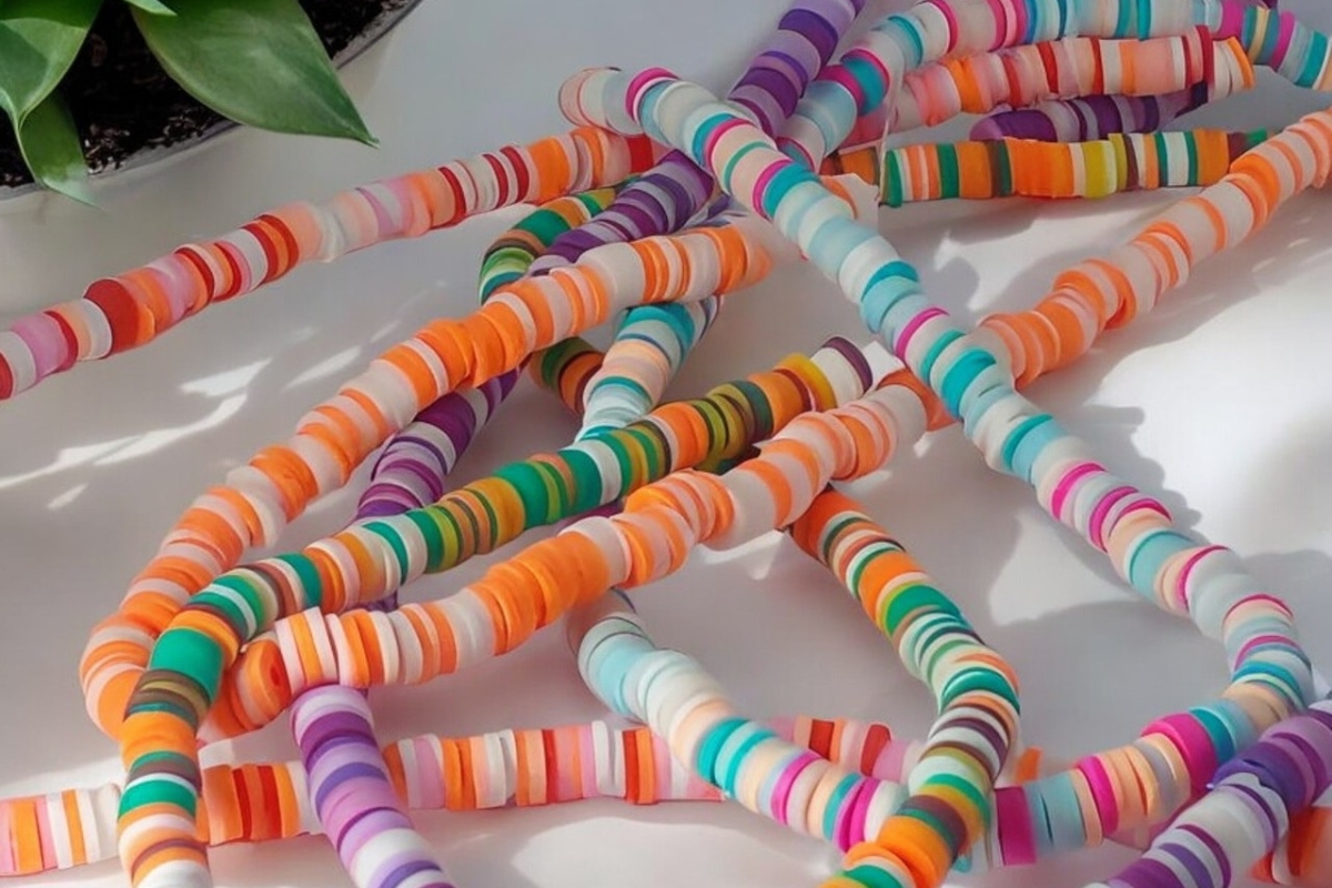 Multi-Colored Flat Beads - 6mm