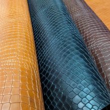 Crocodile-Print Cowhide Leather for Handicrafts