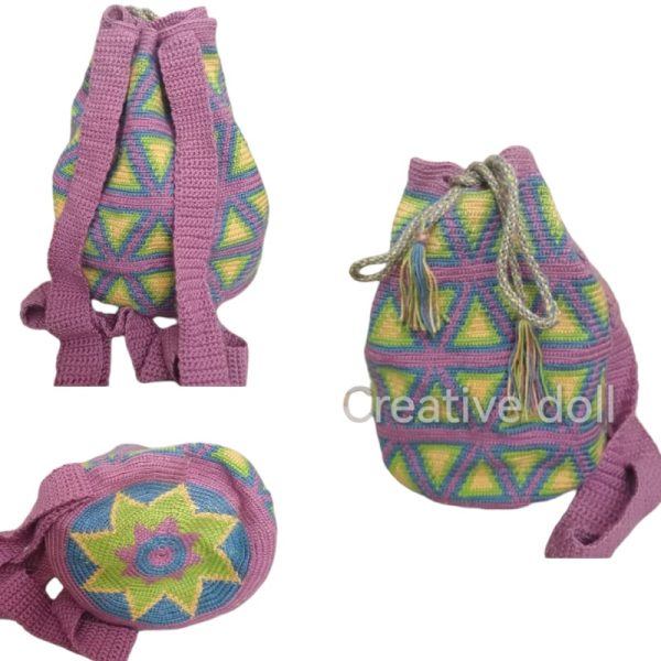 Handmade Crochet Tapestry Bag – 28×30 cm
