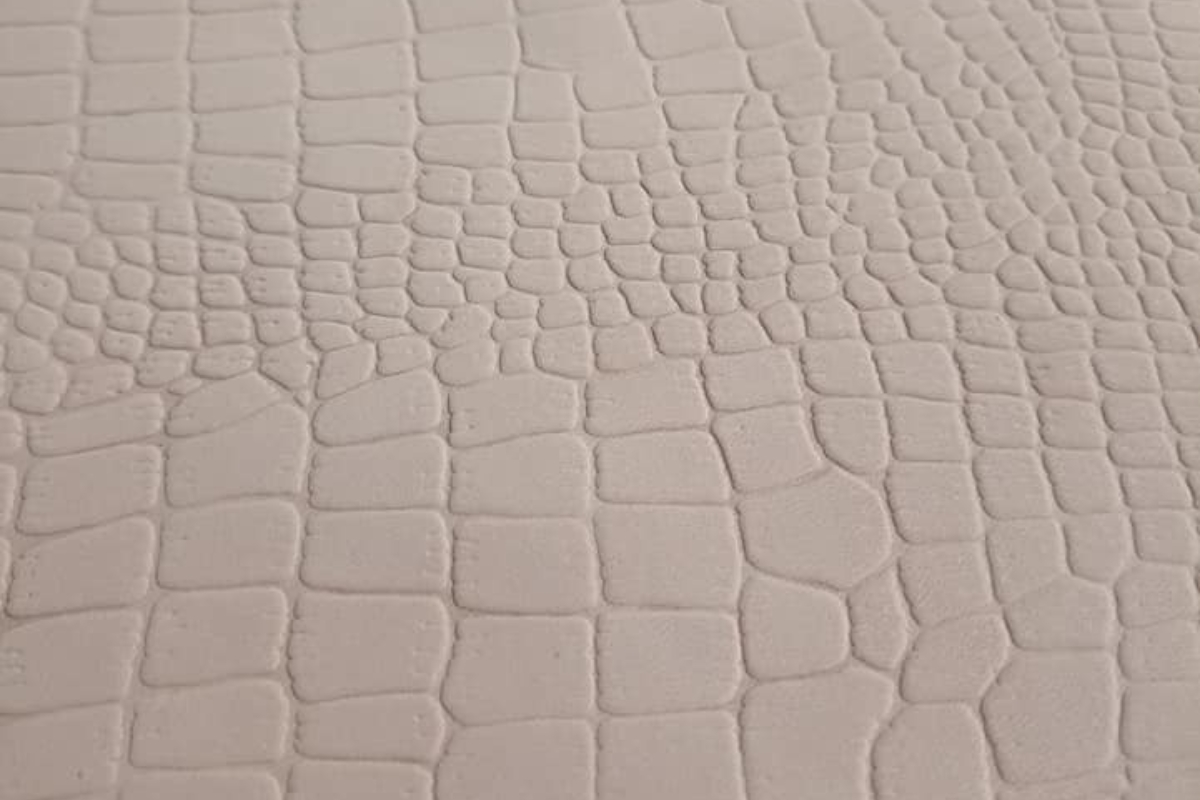 Natural Vegetable Tanned Crocodile Embossed Leather - Image 3