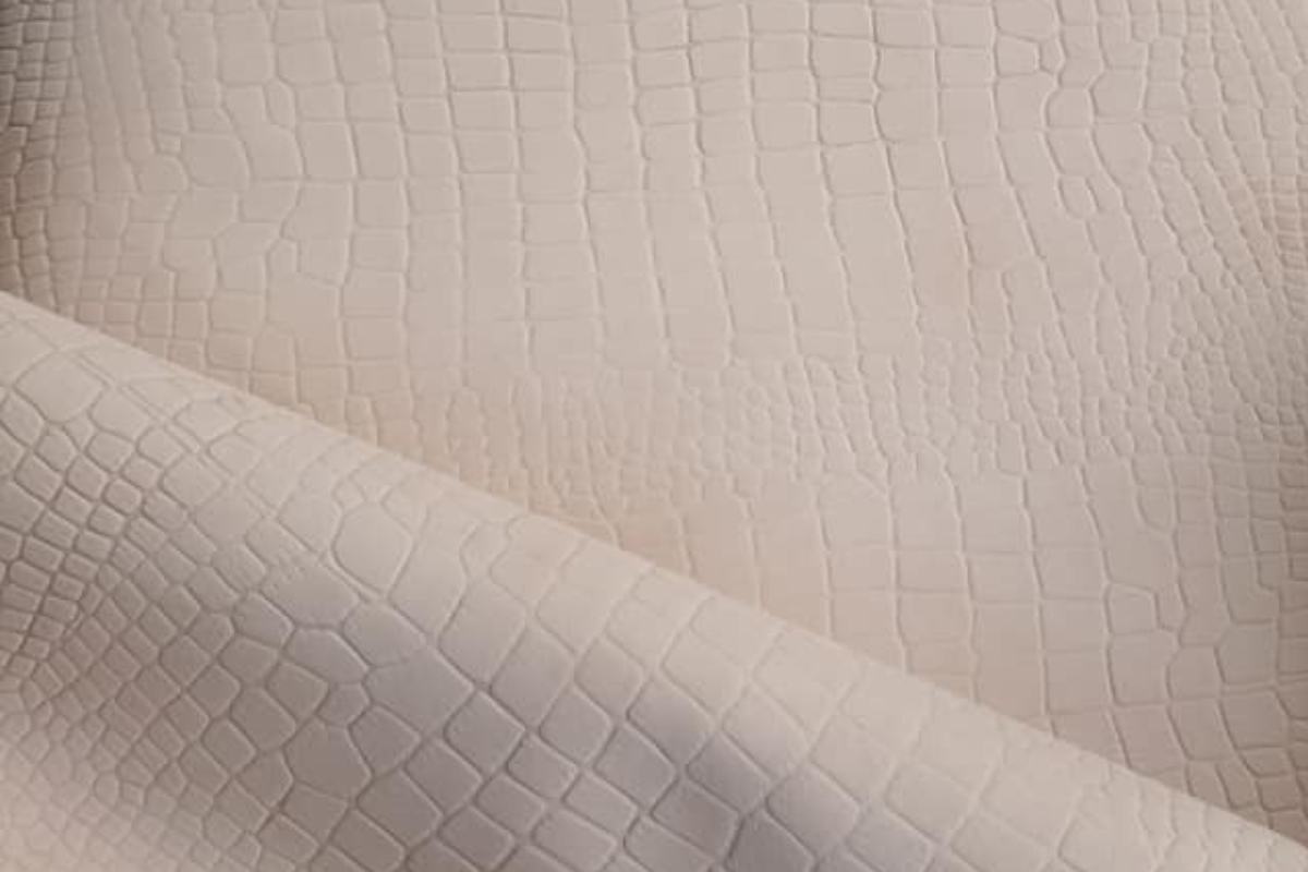 Natural Vegetable Tanned Crocodile Embossed Leather - Image 4