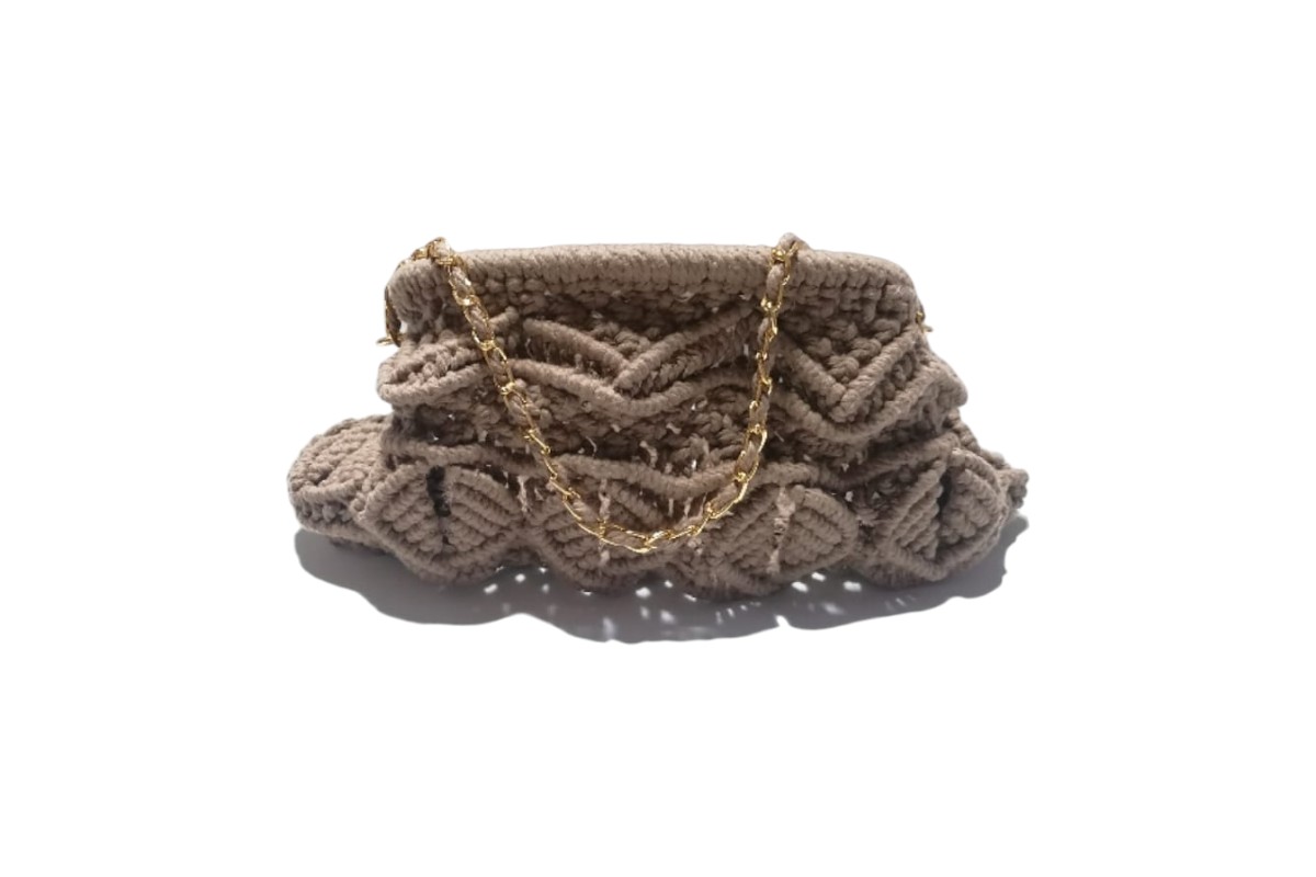 Handmade Macrame Clutch Bag - 25x25 cm