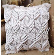 Handmade Macrame Cushion Cover - 40x40 cm