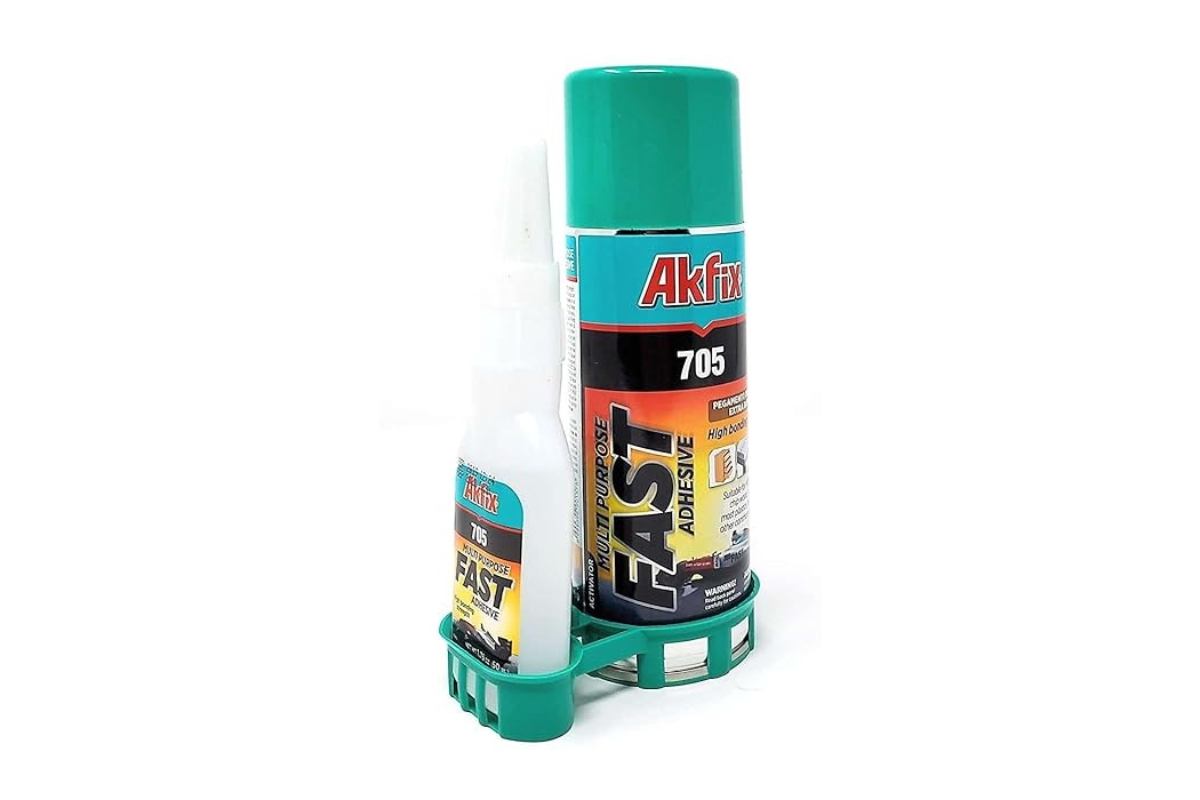 Akfix 705 Fast Adhesive Set - 50g Glue + 200ml Activator Spray