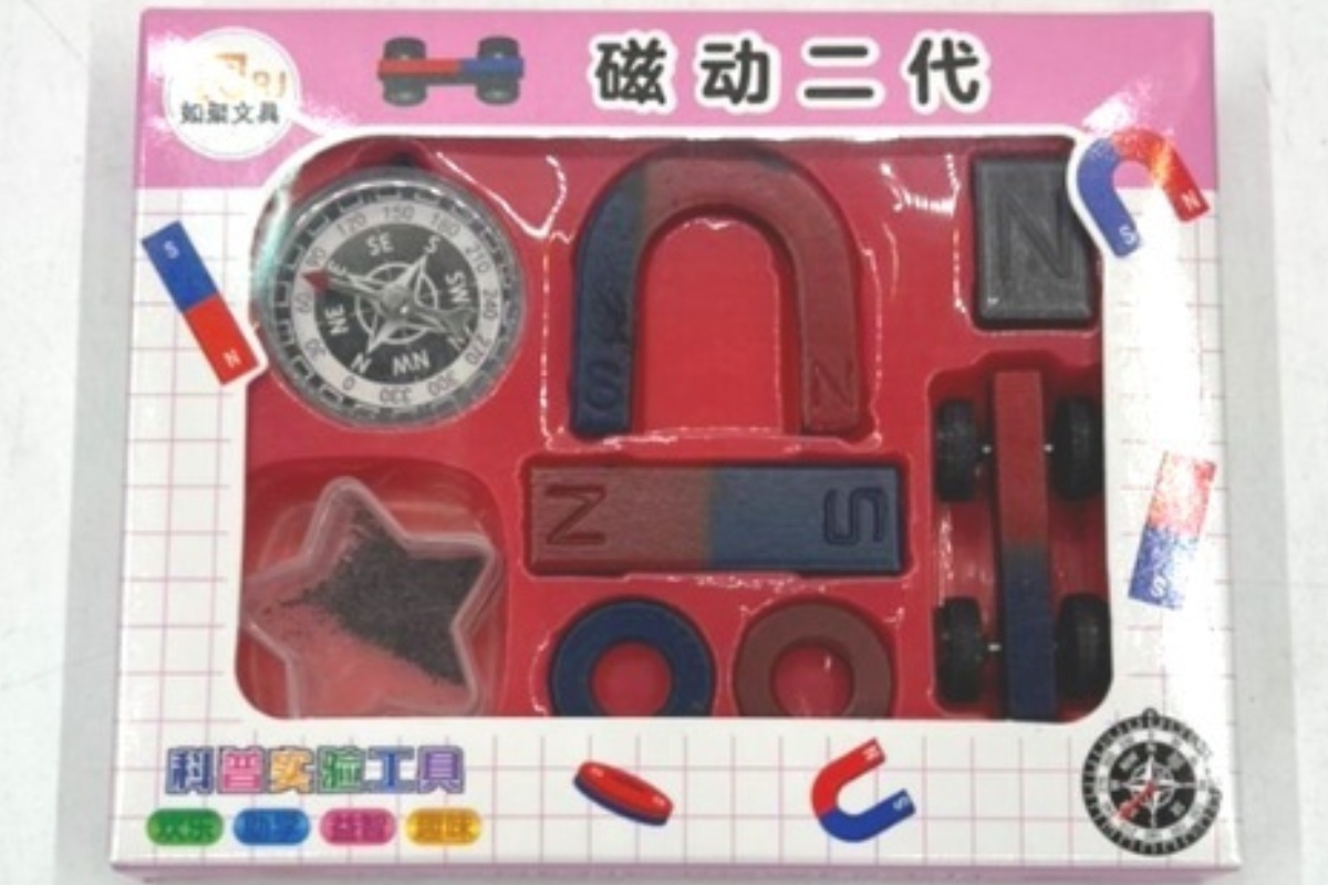 Educational Magnet Set for Kids with Compass and Magnetic Car