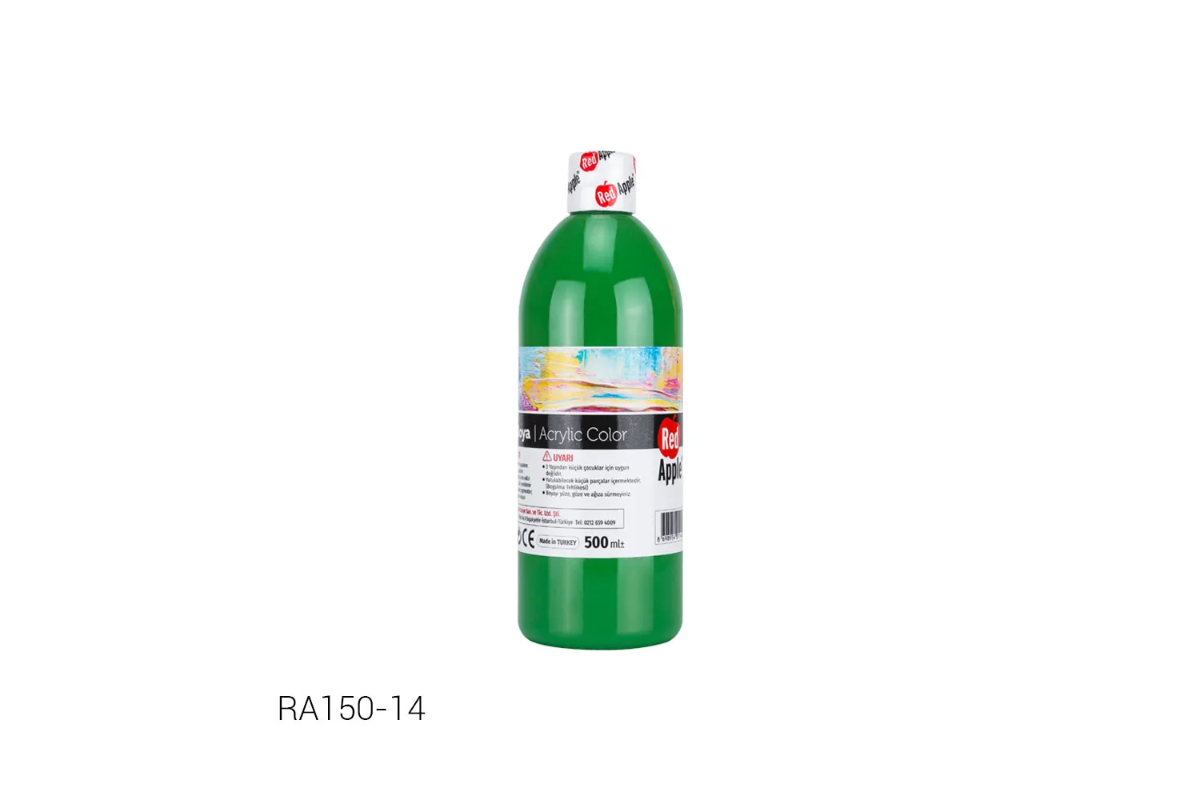 Red Apple Acrylic Paint - 500ml Bottle - Image 5