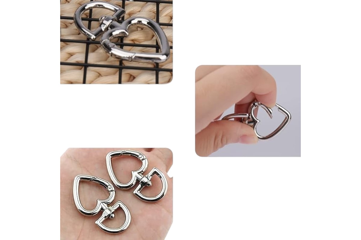 Heart-Shaped Metal Clasp - Durable and High-Quality
