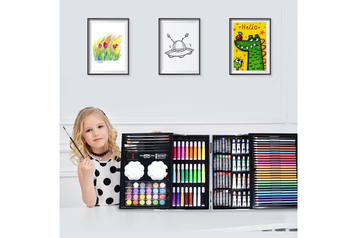 Professional Art Set - 145 Pieces Drawing Kit with Aluminum Folding Art Case - Image 7