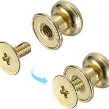 8mm Ball Head Stud Rivets Screw Back (Pack of 5 Pairs)