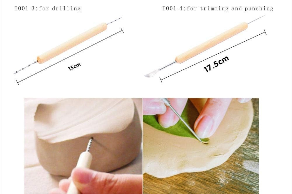 Clay Sculpting and Pottery Tool Set - 12 Pieces Versatile Kit - Image 6
