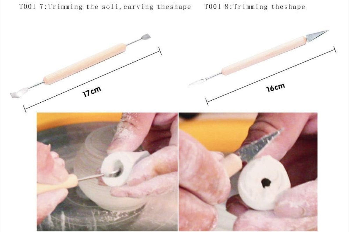 Clay Sculpting and Pottery Tool Set - 12 Pieces Versatile Kit - Image 8