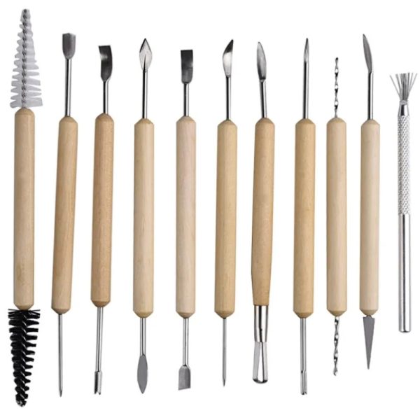 Clay Sculpting and Pottery Tool Set – 12 Pieces Versatile Kit