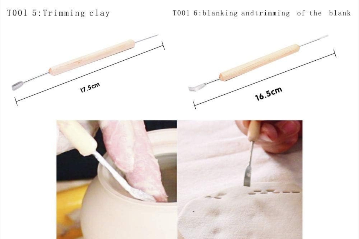 Clay Sculpting and Pottery Tool Set - 12 Pieces Versatile Kit - Image 7