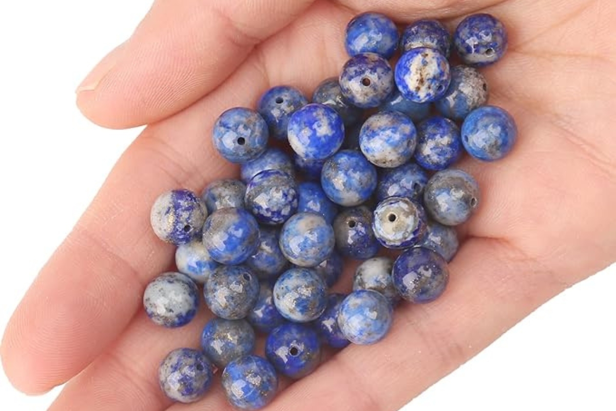 Healing Lapis Lazuli Round Loose Beads - Image 4