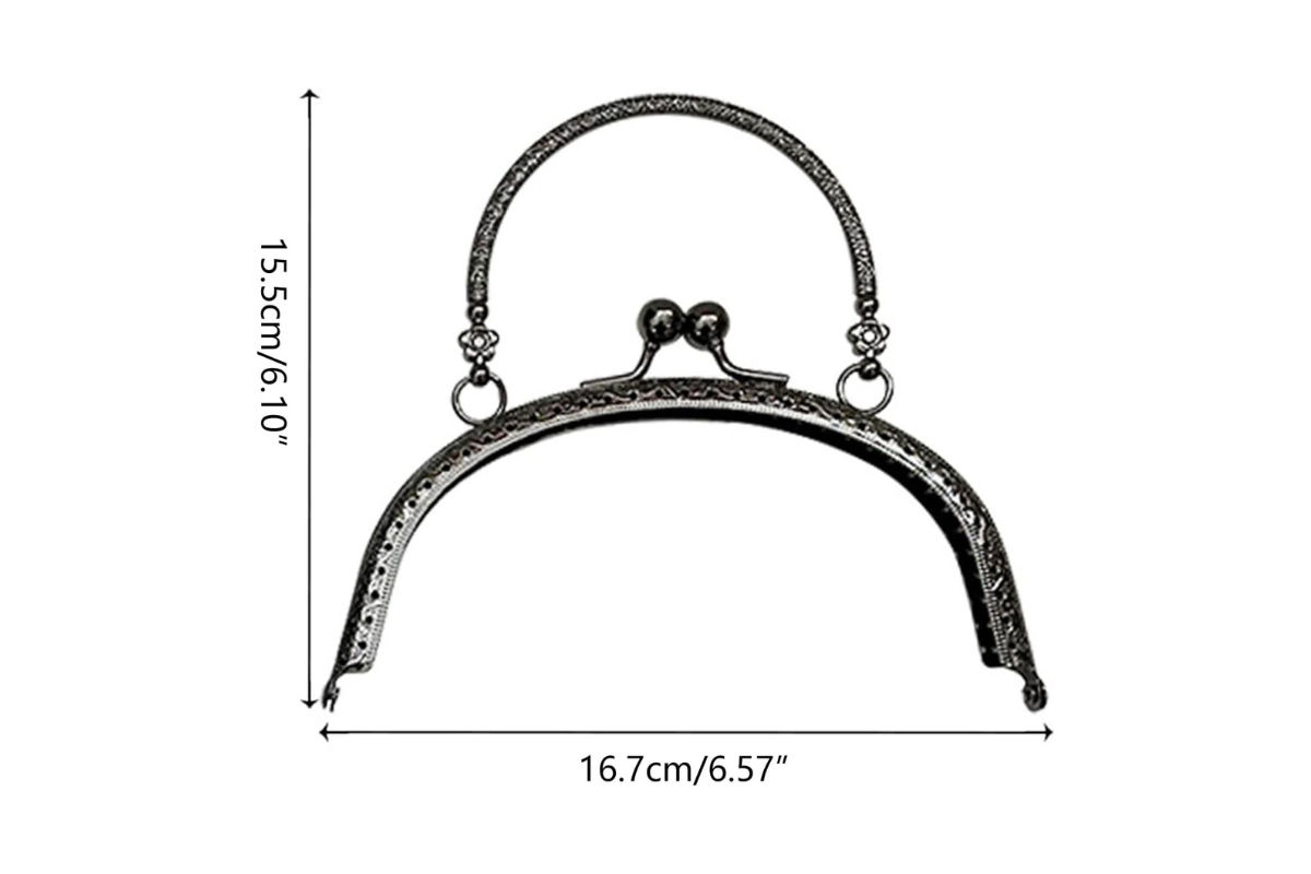 Classic-Style Metal Purse Handle for Handmade Bags - Image 4