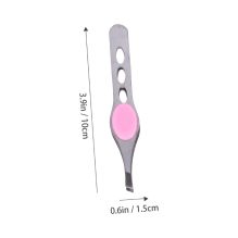 Comfort Grip Eyebrow Tweezers with Rubber Pads