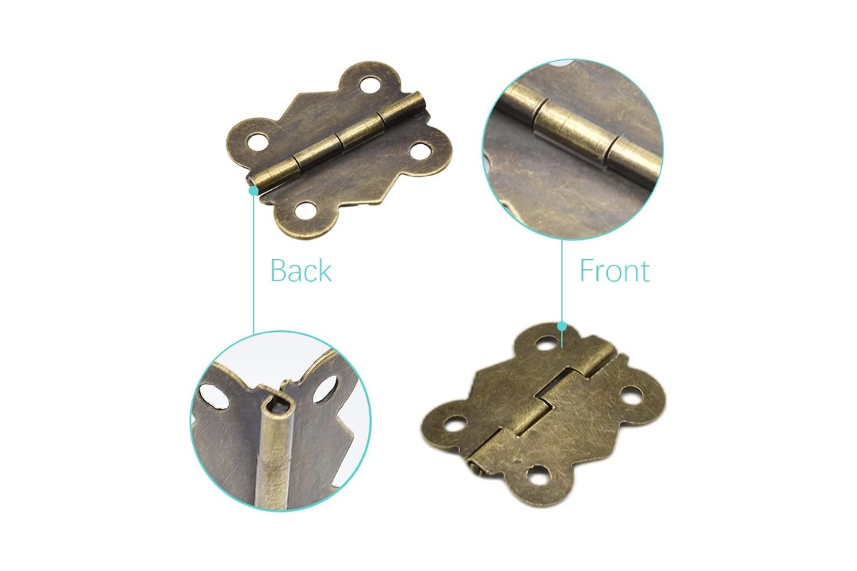 Decorative Small Metal Hinges for Boxes & Furniture – 30×27mm - Image 4