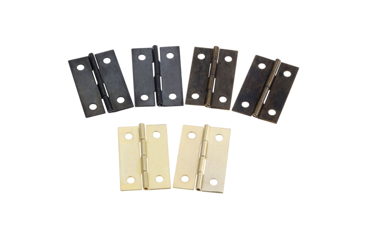 Small Metal Hinges for Furniture & Boxes – 35×21mm