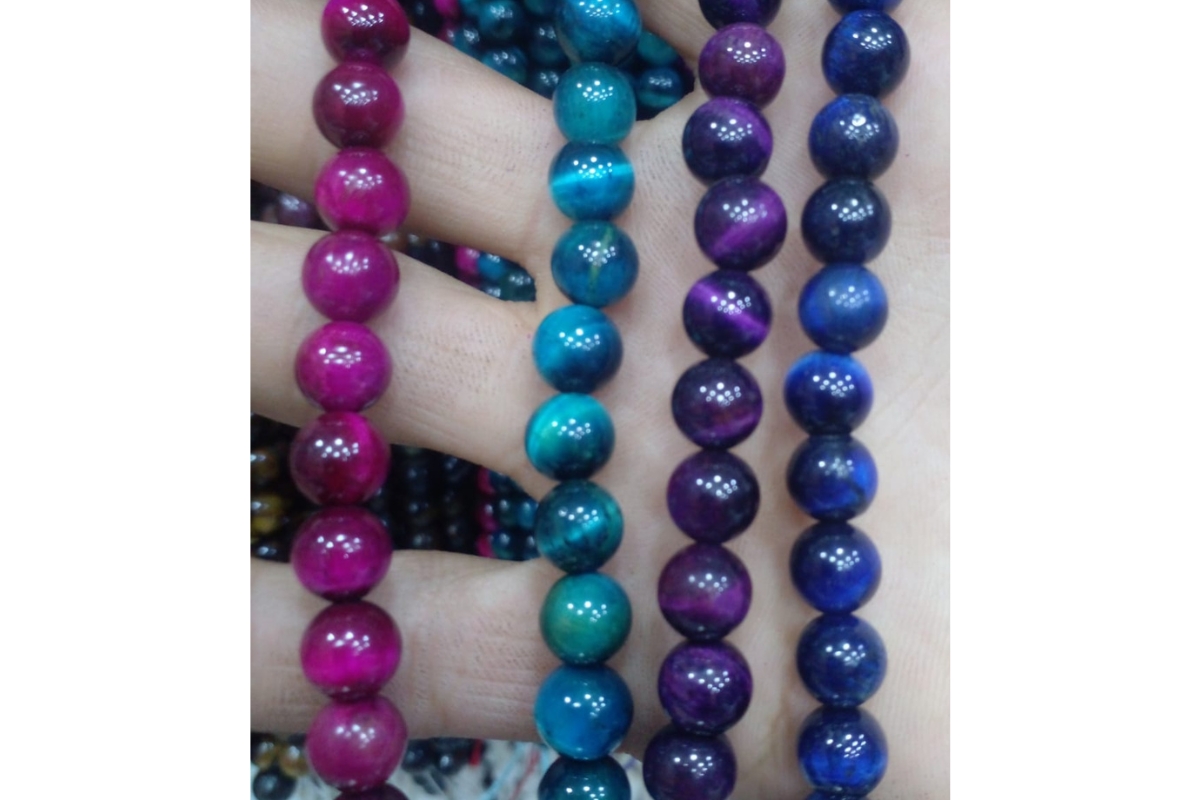Colorful Natural Round Beads for Jewelry Making – 8mm