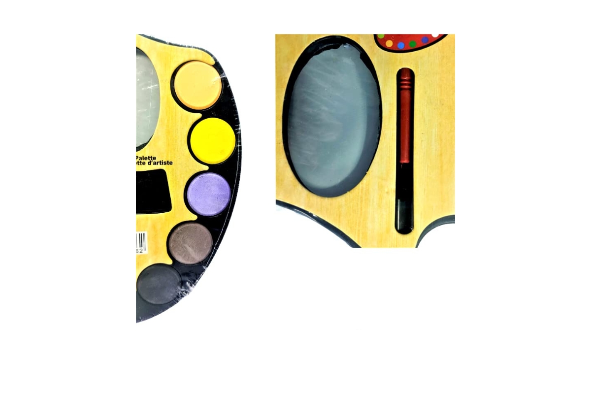 Kids Watercolor Paint Palette – 12 Colors with Brush - Image 4