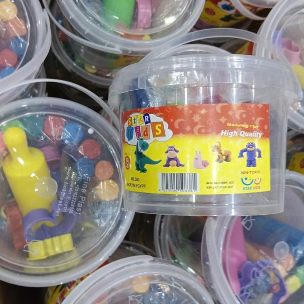 Star Kids Modeling Clay Set with Tools – In Plastic Bucket