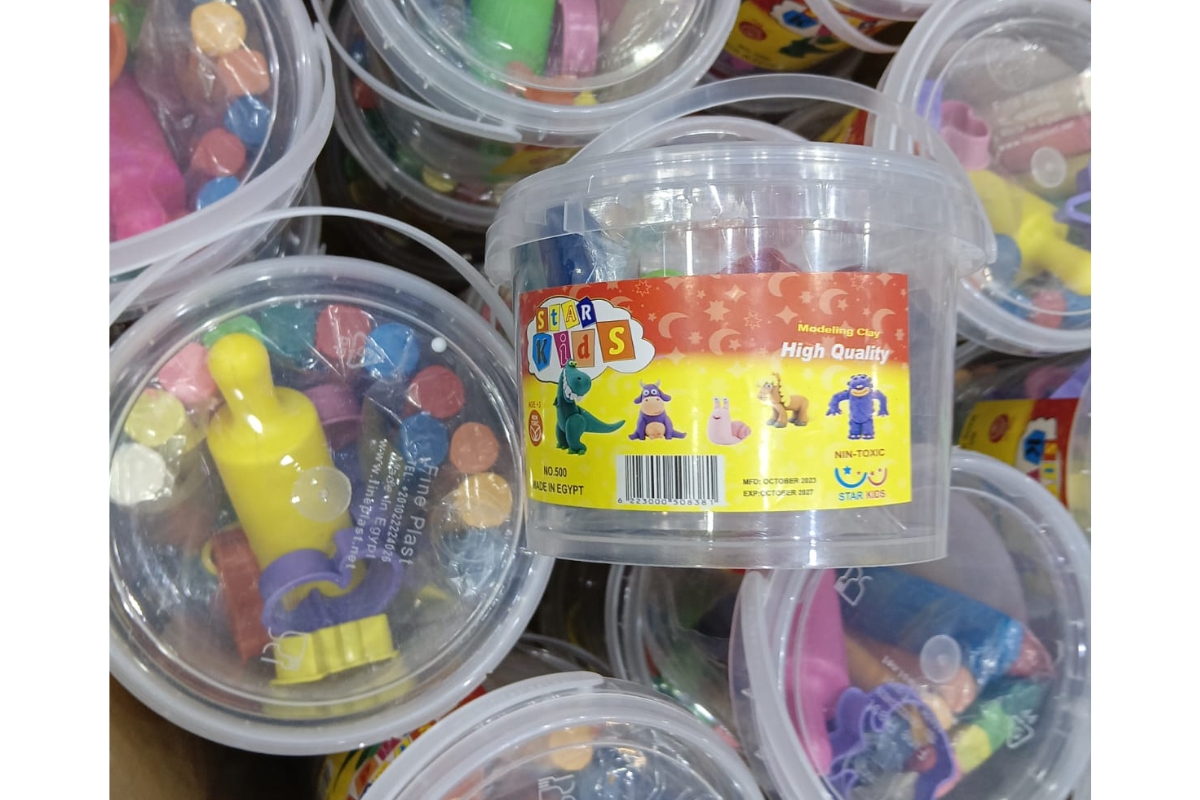 Star Kids Modeling Clay Set with Tools – In Plastic Bucket