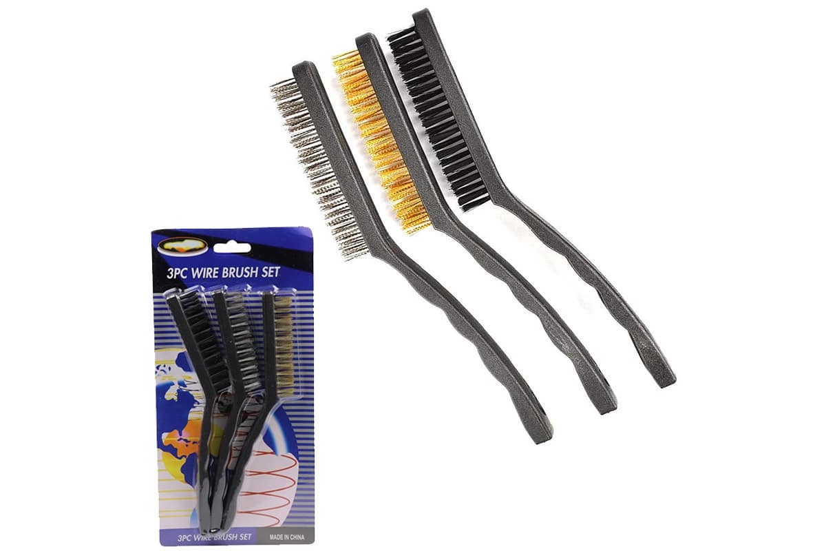 3-Piece Wire Brush Set for Handmade Crafts and Cleaning
