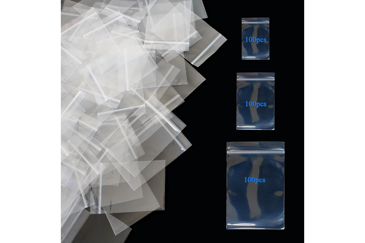 Transparent Reclosable Plastic Bags - 100 Pieces