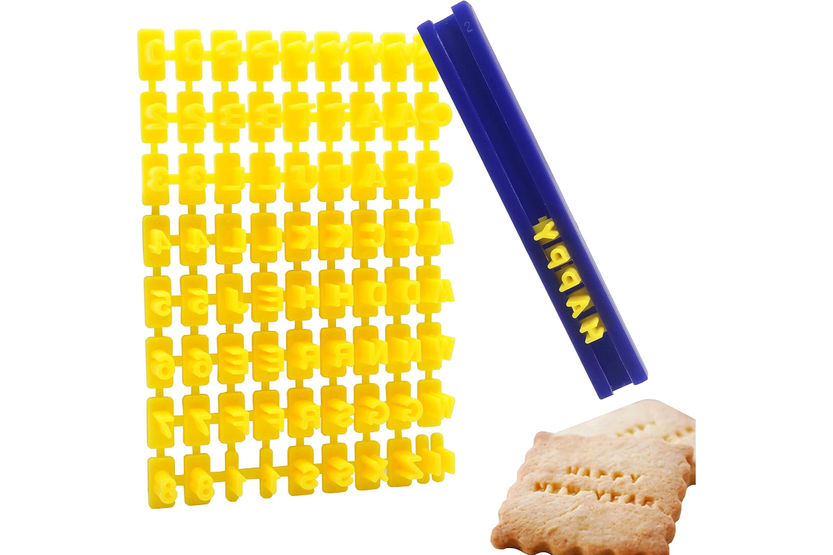 Alphabet Stamp Tool for Decorating Cookies and Cakes