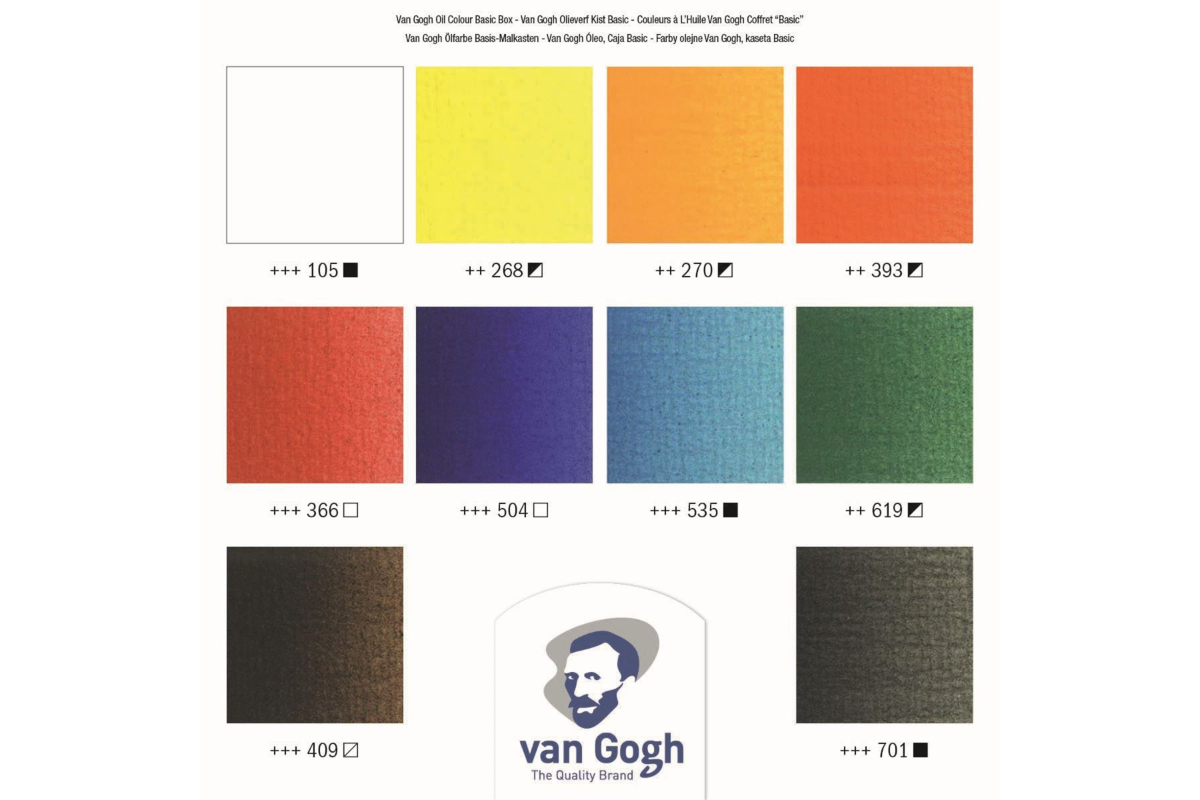Set of Van Gogh Oil Colour Paints in Wooden Box with Accessories - Image 4
