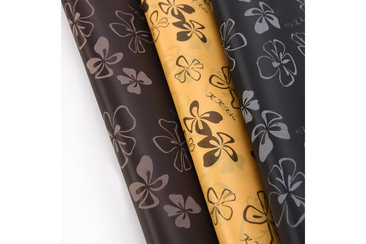 Premium Satin Bag Lining Fabric - 140cm Wide - Black, Brown & Havana