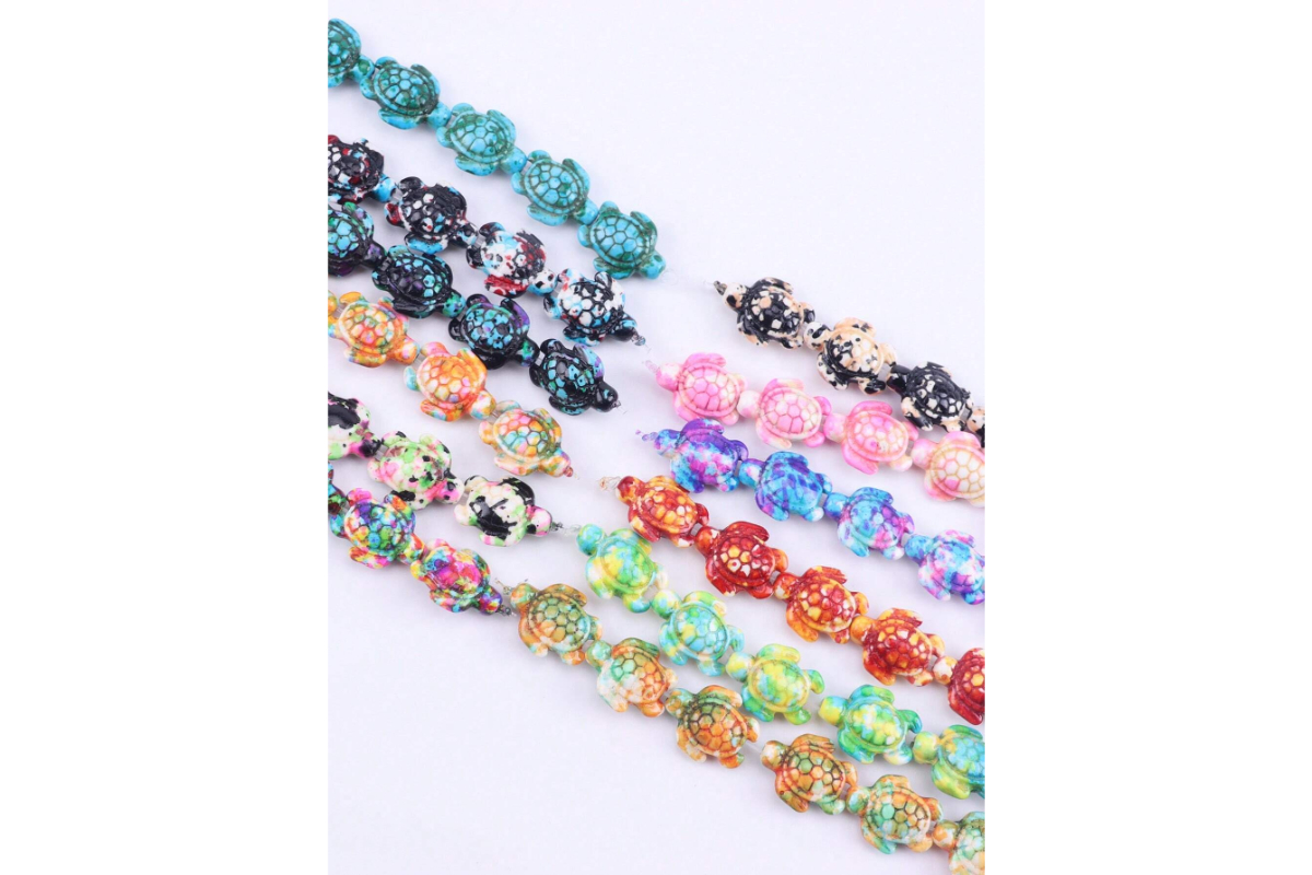 Colorful Resin Turtle Beads for Jewelry Making & Crafts - Assorted Colors (Approx. 1.4cm x 1.7cm) - Image 4