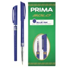 Prima Solo Blue Ink Ballpoint Pen - Fine 0.5mm Tip for Smooth Writing