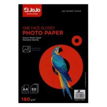 JoJo Photo Paper - One Face Glossy, A4 Size (210x297mm), 180 GSM, 50 Sheets - For Inkjet Printing