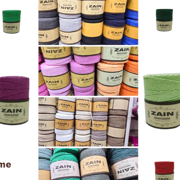 “ZAIN” 100% Pure Cotton Macrame Cord – 250g