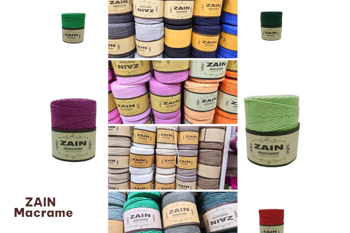 "ZAIN" 100% Pure Cotton Macrame Cord - 250g