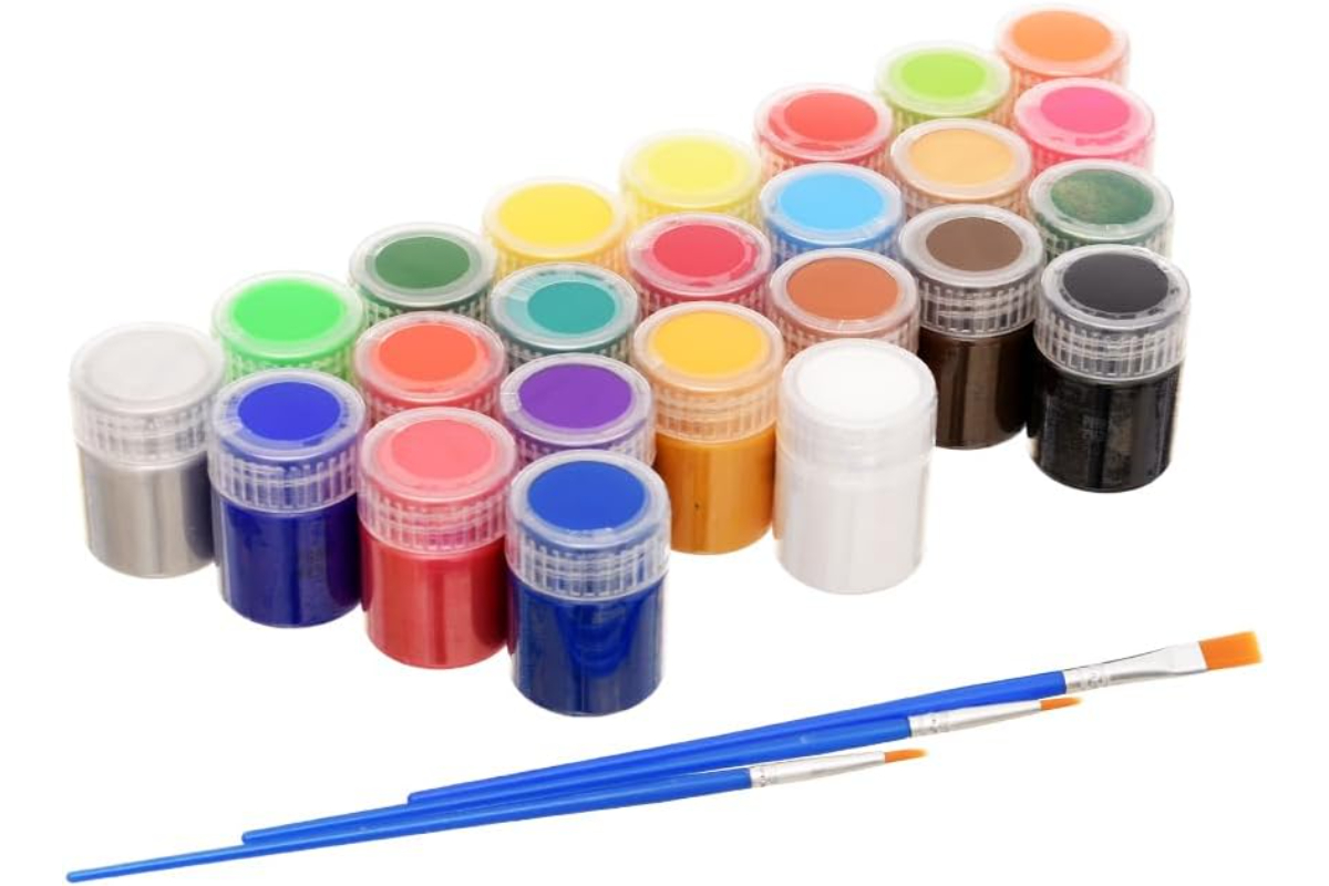 ART NATION Glass Paint Colours Set - 24 Vibrant Shades with Brushes for Glass Painting - Image 3