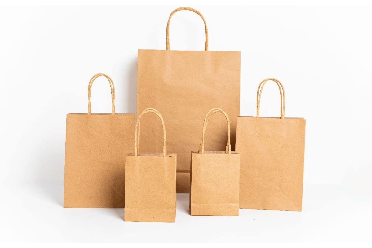 Strong and Durable Brown Kraft Paper Shopping and Gift Bags - Assorted Sizes - 12 Pack - Image 3